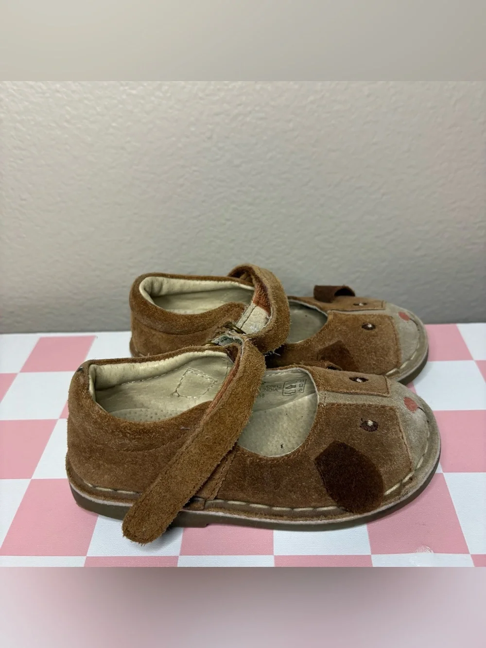 Mini Boden Brown Suede Kids Mary Jane Shoes preppy luxury rich high end animal